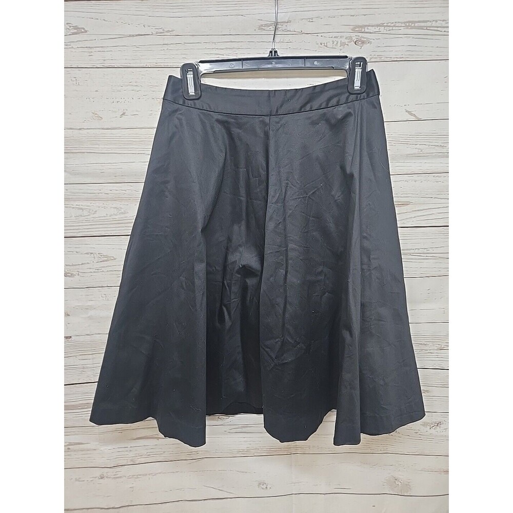 Boden Women's Size 4R Solid Black Circle Skirt A Line UK 8R Lined Zipper Knee